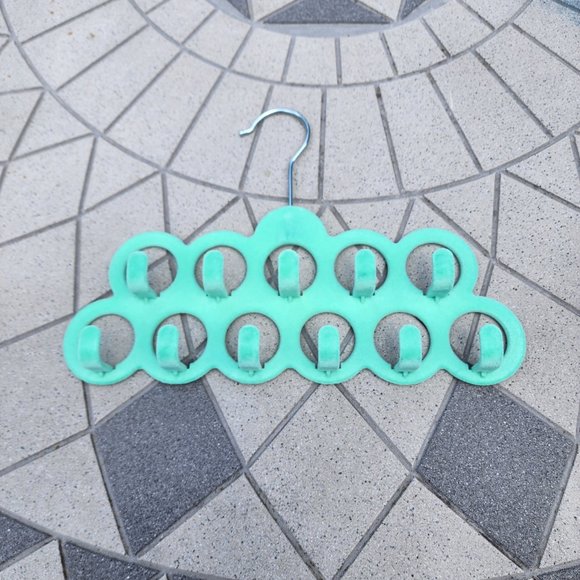 Seafoam Green Multi Organizational Scarf Belt Tie Space Saving Hanger - Picture 5 of 5